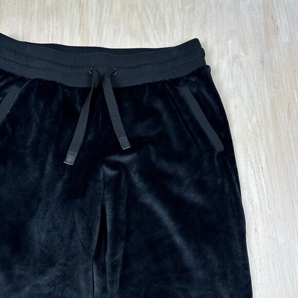 Athleta Black Cozy Karma Recover Jogger Y2K Velvety Lounge Pull On Pants Large - Picture 2 of 16
